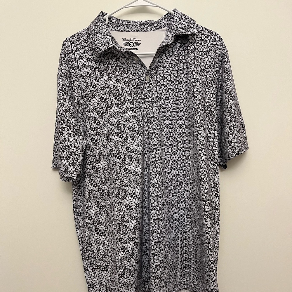 Straight Down Performance Men's Golf Polo Short Sleeve